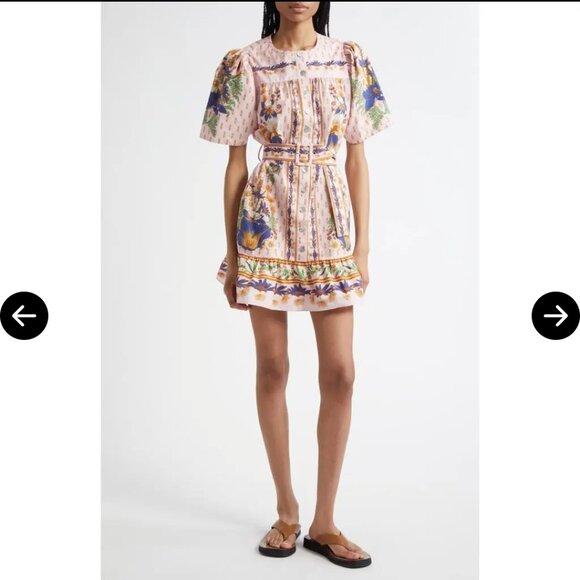 NWOT FARM RIO Dream Garden Pink Mini Dress Size Large - Picture 5 of 10